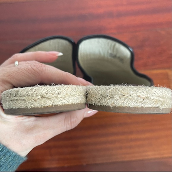 Michael Kors Emilia Slides Mules Black Leather Size 9 - Picture 9 of 11